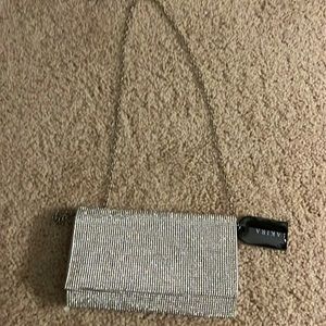 Akira Benz Rhinestone and Silver Clutch